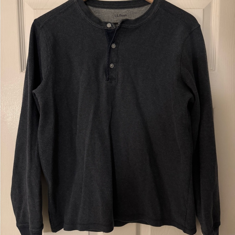 L.L. Bean Navy Henley